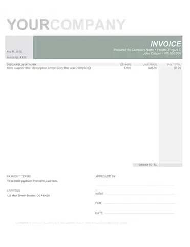 11 free contractor invoice template download excel google docs