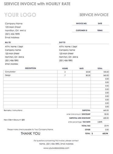 11 free contractor invoice template download excel google docs