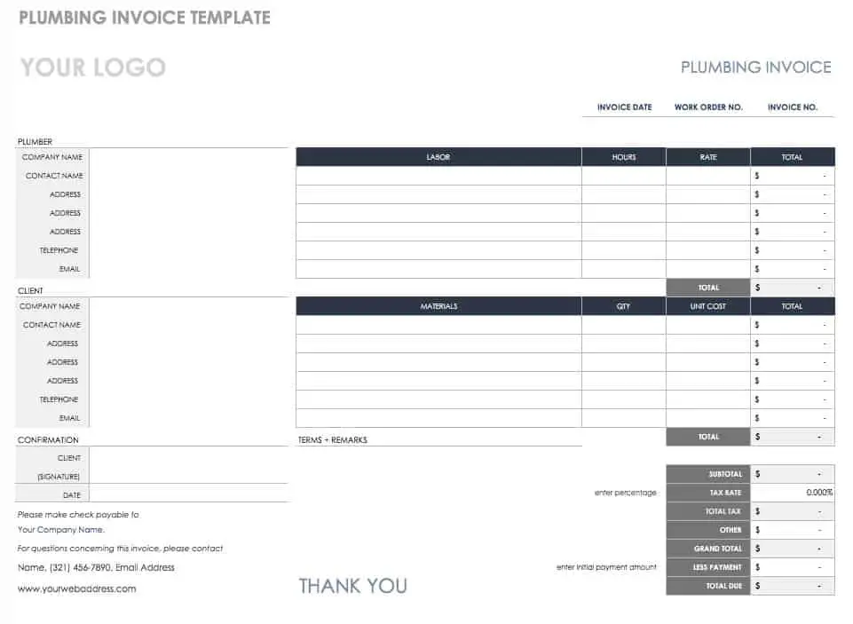 free contractor invoice template