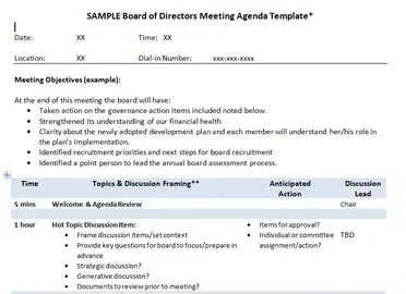Meeting Agenda Template With Action Items from www.opensourcetext.org