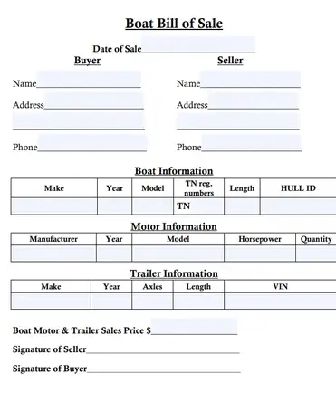 free bill of sale form pdf word templates download 2020