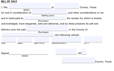 free bill of sale form pdf word templates download 2020