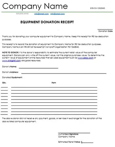 37 donation receipt template download doc pdf