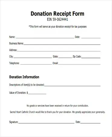 37 donation receipt template download doc pdf