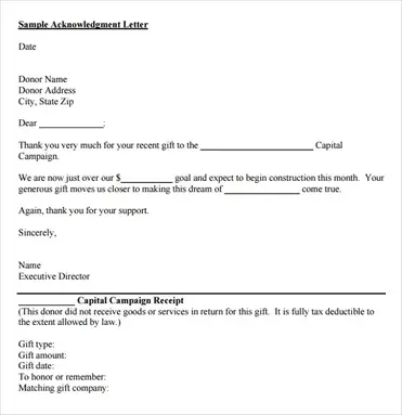 37 donation receipt template download doc pdf