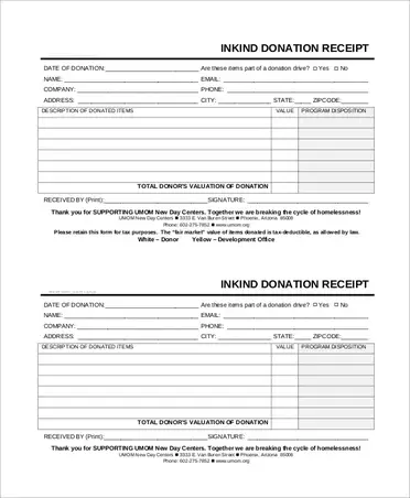 37 donation receipt template download doc pdf