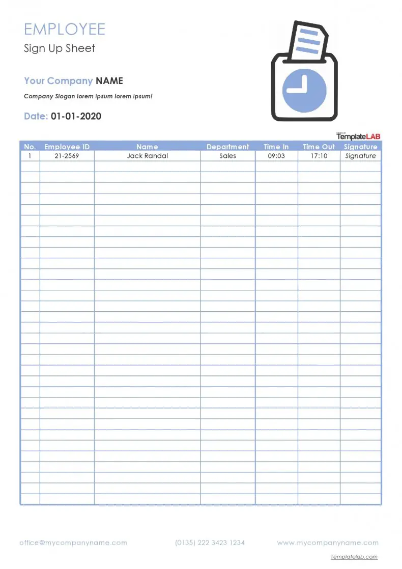 sign up sheet template email templates free forms