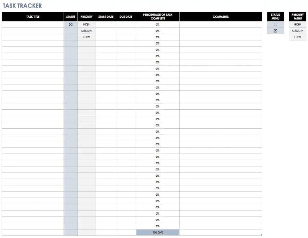 time log template