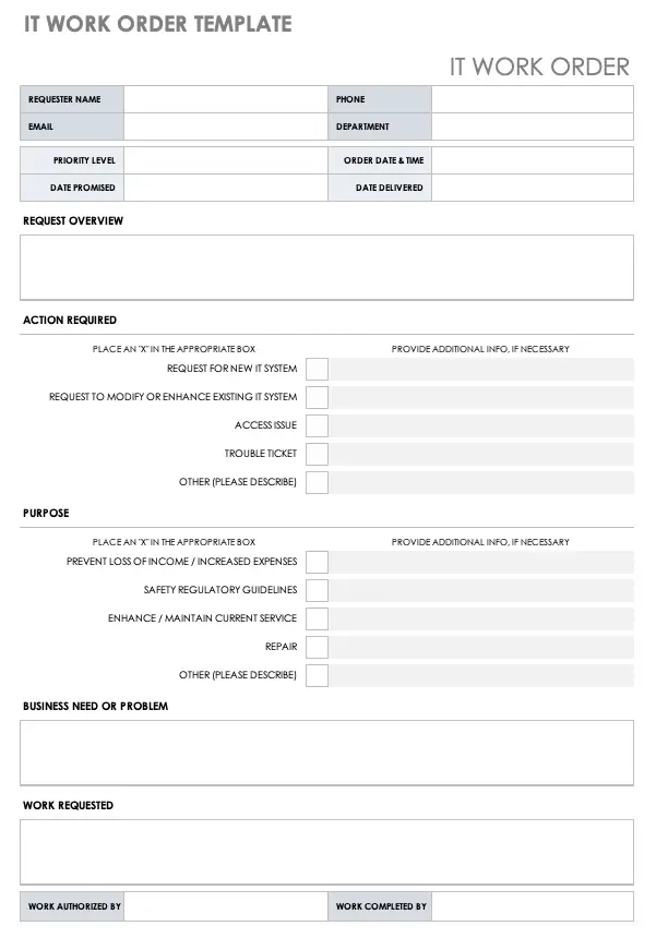 print work order in pdf with name for job invoice