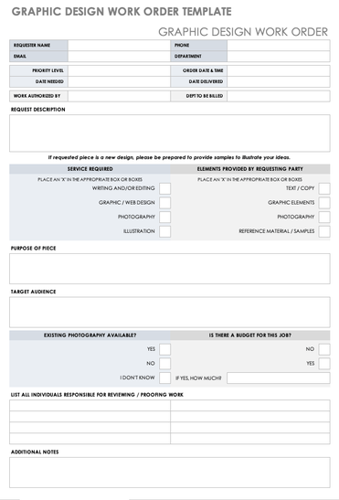 17 work order template free download word excel pdf