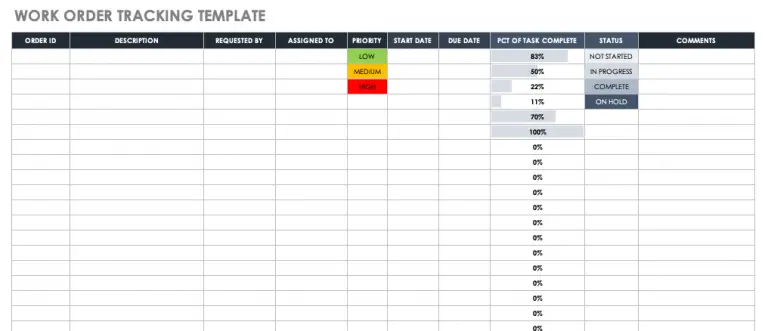 17+ Work Order Template FREE Download [Word, Excel, PDF]