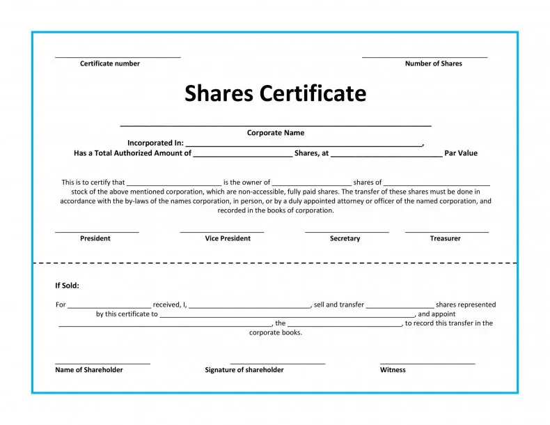 11+ STOCK Certificate Template FREE Download [Word, PDF]