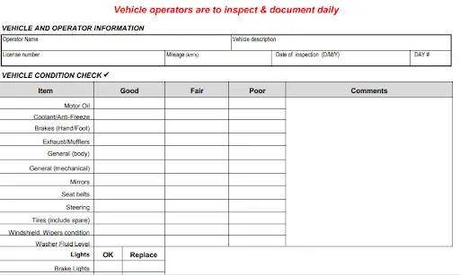 vehicle inspection