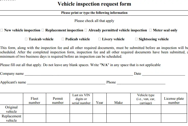 vehicle inspection