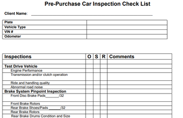 7+ Vehicle Inspection Form Template Download [Uber, Lyft]