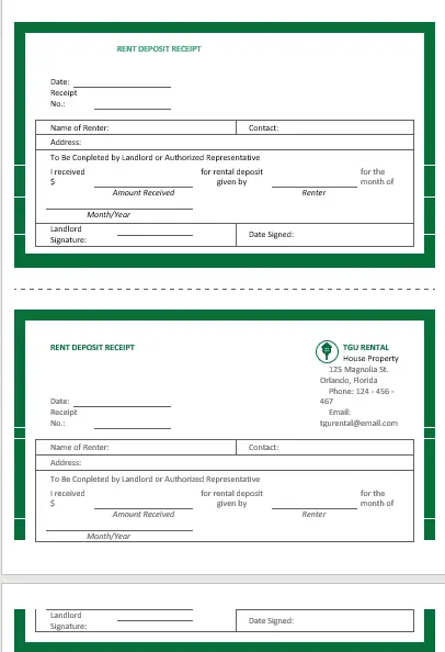 deposit slip
