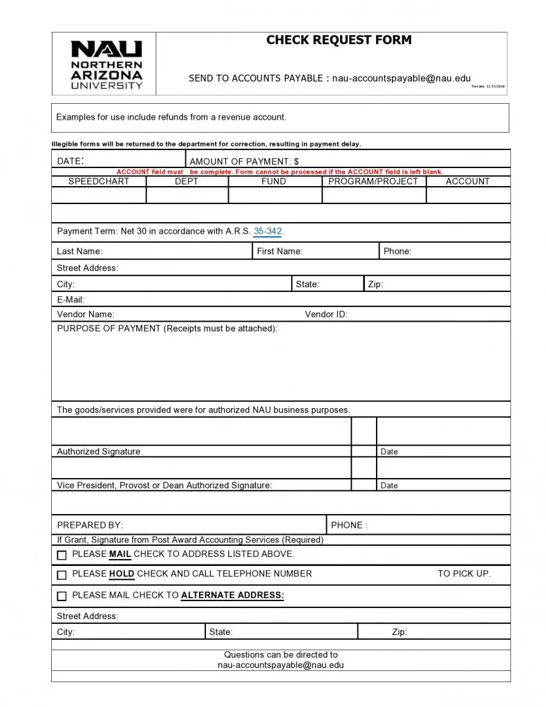 check request form