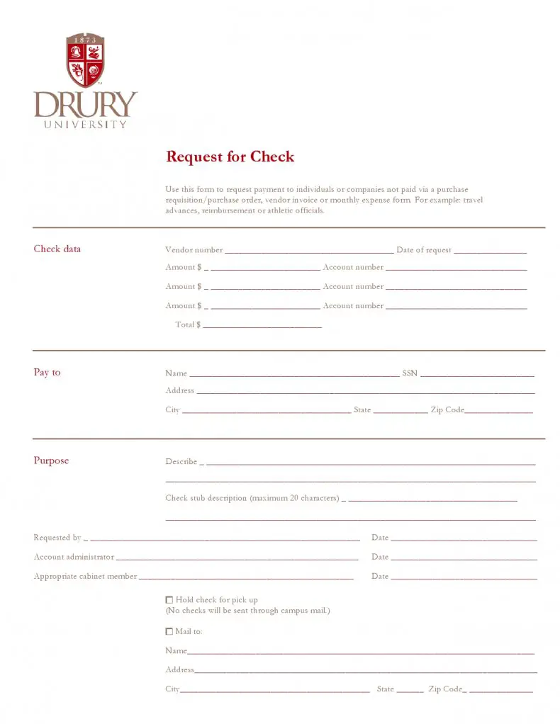 check request form