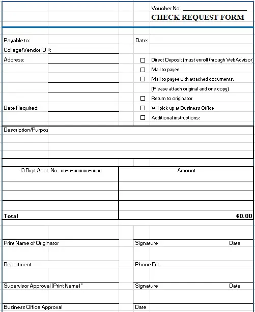 check request form