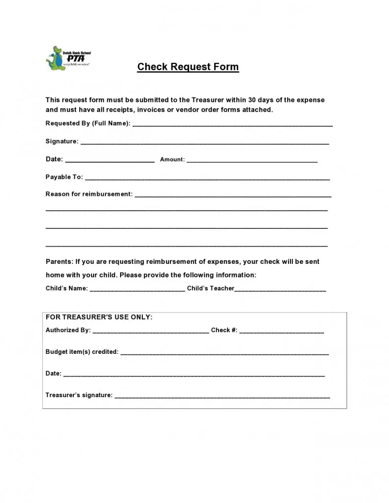 get check request form