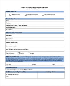 7 quickbooks direct deposit form free download word pdf