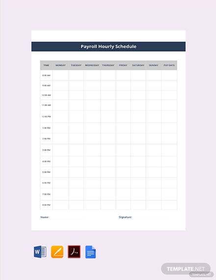 schedule template 