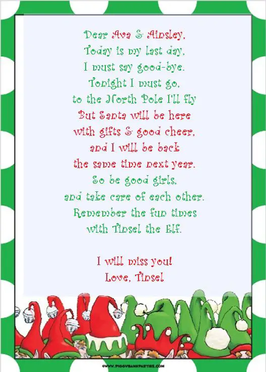 Elf On The Shelf Letter Printable Download [Word, PDF]