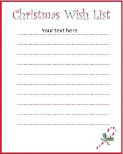 Printable Secret Santa Wish List For Coworkers