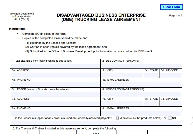 9+ Truck Lease Agreement Form Download [PDF, Word, Doc]
