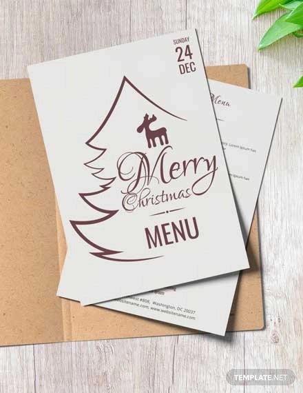 editable Christmas Menu Template