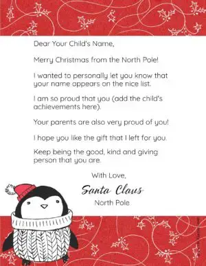 9 Free Letter From Santa Template Download Word Pdf