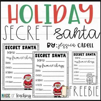 17 Secret Santa Questionnaire Template Editable Download