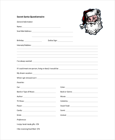 Secret Pal Questionnaire.pdf Secret Pal Questions