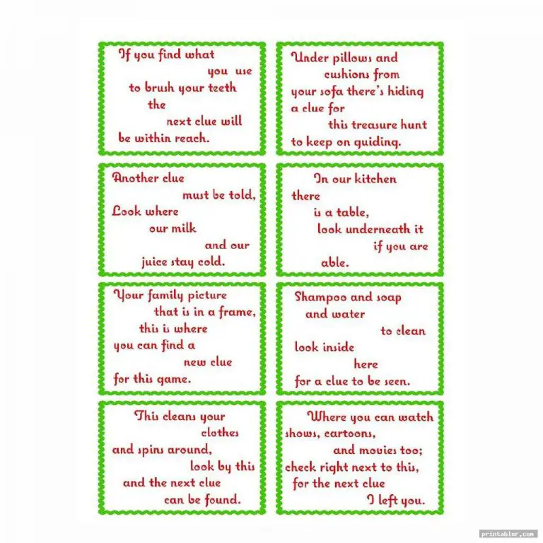 13+ Secret Santa Clues Examples Printables Download [Word, PDF]