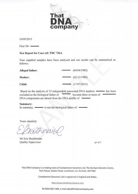 7 EDITABLE Fake DNA Test Results Letter Free Word PDF 