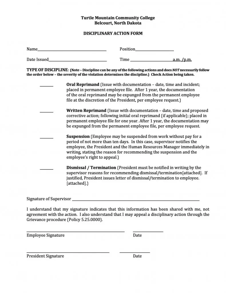 13 employee write up form template download word pdf doc