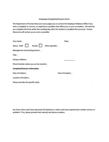 13 employee write up form template download word pdf doc
