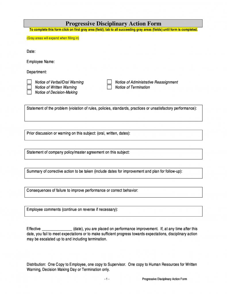 write up form employee