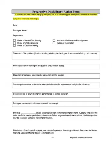 13 employee write up form template download word pdf doc