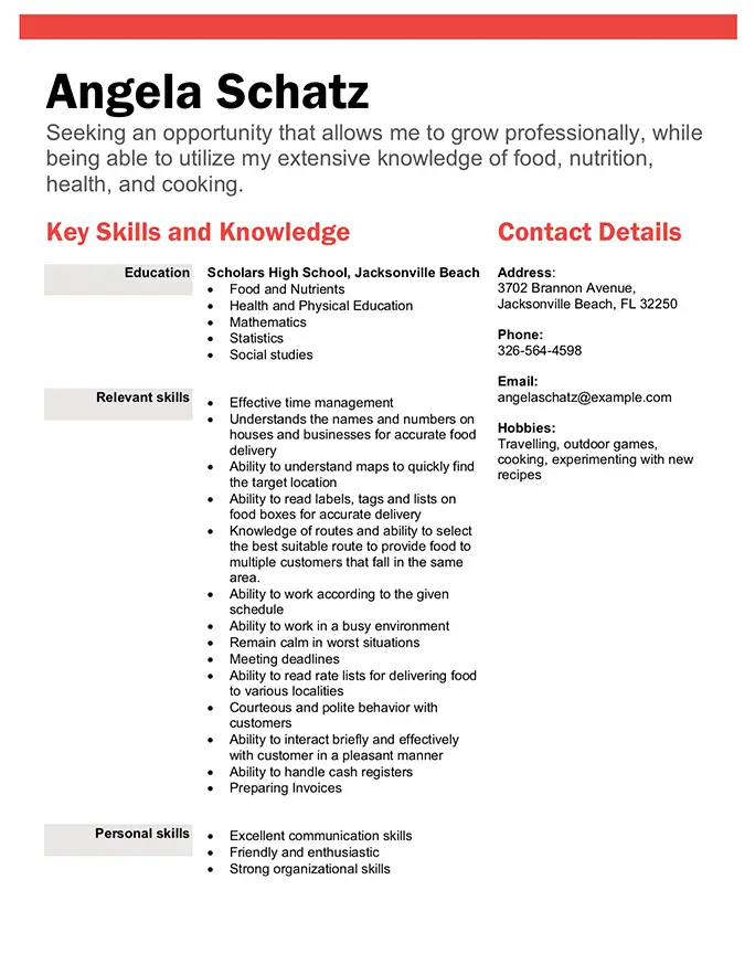 Beginner Resume For Teenager First Job - Pin on jobs / The first thing a job recruiter notices about any resume is the layout.