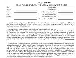 9+ FREE Sample Release of Lien Form [PDF, MS Word]