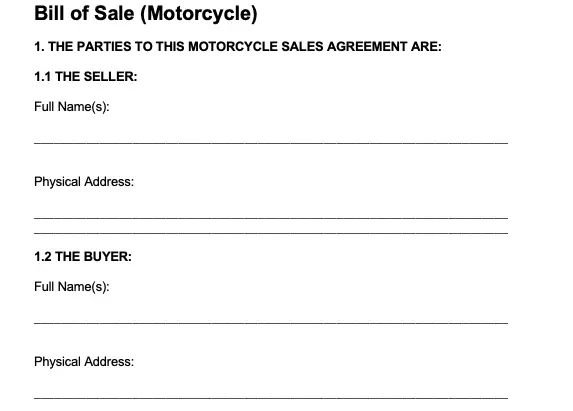 Vehicle Purchase Agreement