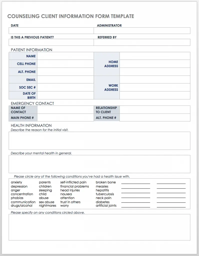 13+ Client Information Sheet Template FREE [Word, PDF, Excel]