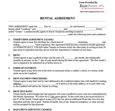 13 month to month rental agreement template word pdf doc